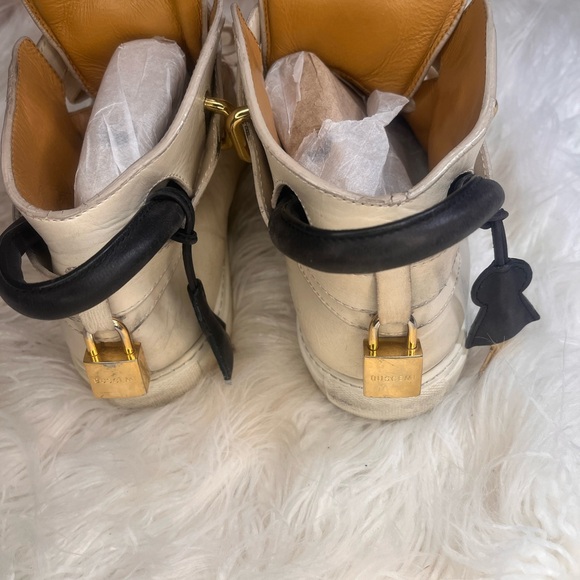Buscemi Women's White and Gold Sneakers - Picture 4 of 8